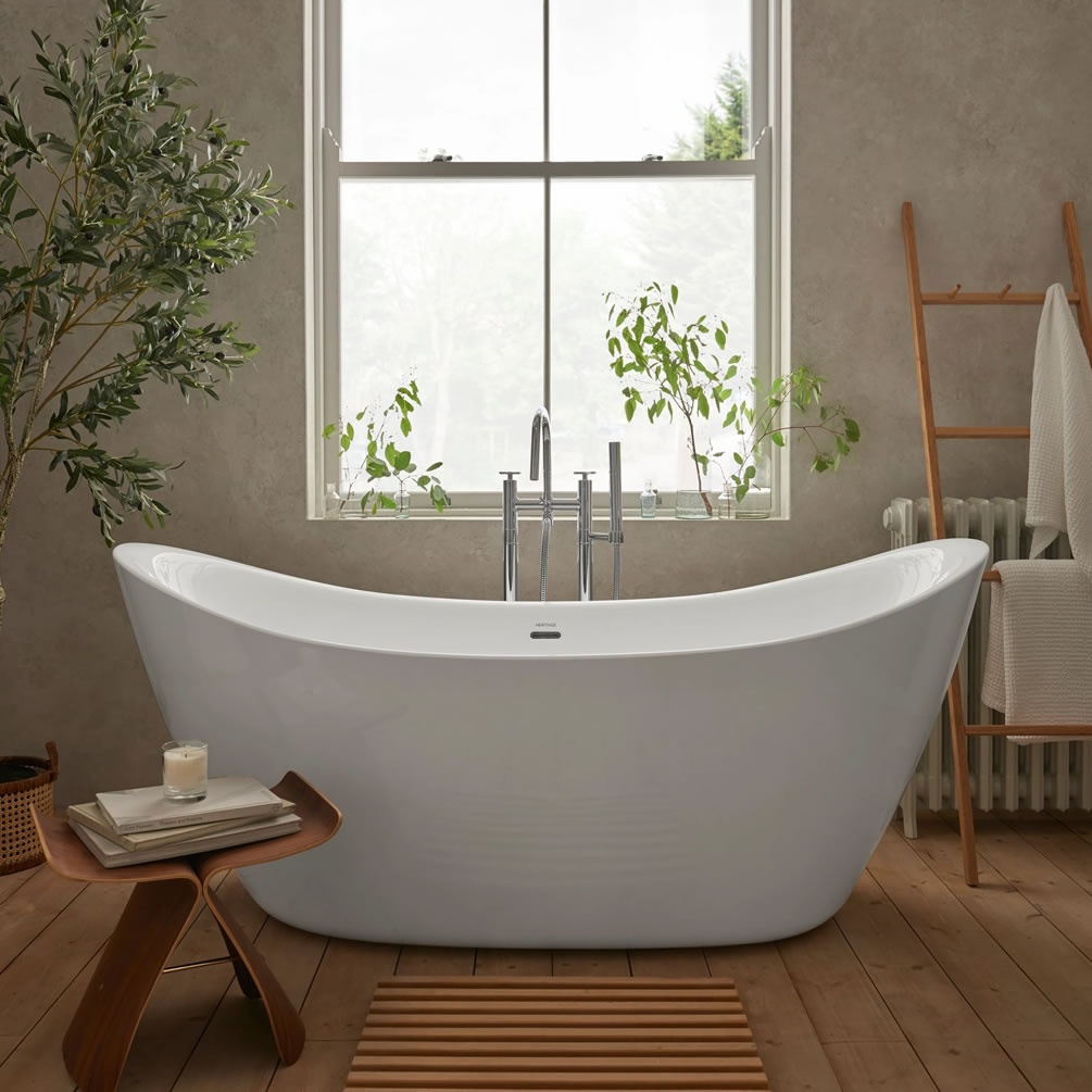 Heritage Pomeroy Double Ended Acrylic Freestanding Bath - Lifestyle Image